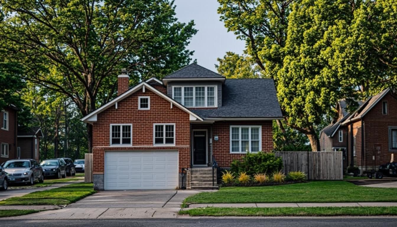 Mid-century Don Mills home with an original single-car garage door